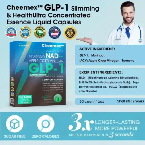 Cheemex™ GLP-1 Slimming & Health Ultra Concentrated Essence Liquid Pearls