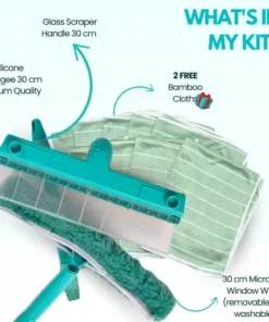 Techeaks Recyclable Silicone Window Squeegee Kit