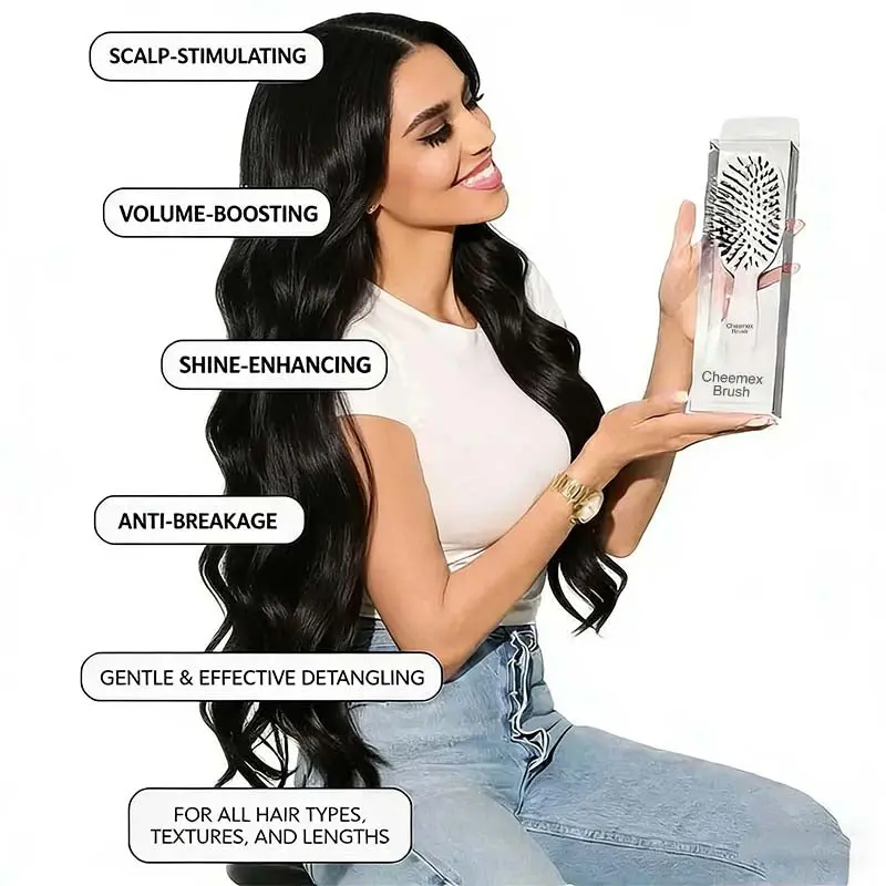 Cheemex® Boar Bristle Brush