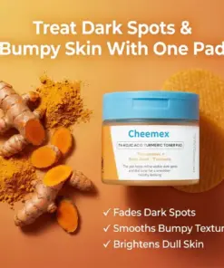 Cheemex® Kojic Acid Turmeric TX Toner Pad 70pads - Dark Spot & Pigmentation Care for Uneven Skin Tone
